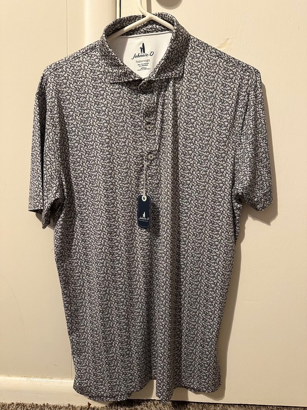 NWT johnnie-O Featherweight Men's Polo Shirt S Floral Stretch Golf $115 Retail!