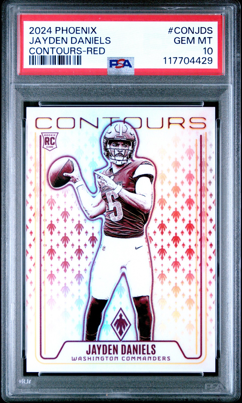 2024 PANINI PHOENIX CONTOURS RED #CONJDS JAYDEN DANIELS 2/99 PSA 10