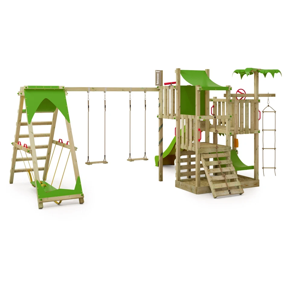 FATMOOSE Spielturm Klettergerüst Crazy Coconut Club XXL mit Surfanbau & Rutsche - Bild 3 von 4