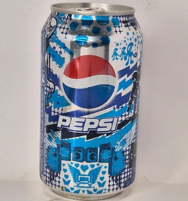 Pepsi Vintage Soda Can NEW LOOK Design 021 Video Music Awards 2007  SEALED EMPTY