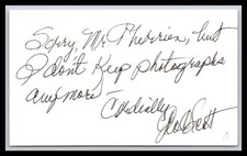 George C. Scott - Actor  - 3x5 Card - Signed | Autograph (a)