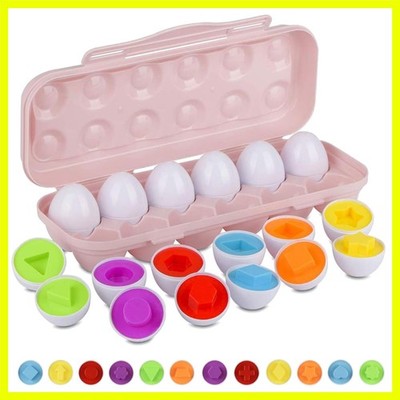 Color Shape Matching Eggs for Toddlers, Preschool Learning Educational Sortin...