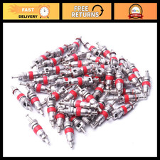 Metal Tire Valve Core Set - Silverred - 100 To 1000 Pcs - Durable Reliable