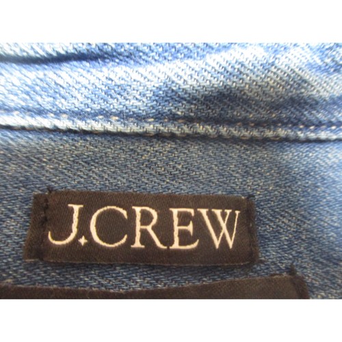 J.CREW Blue Pockets Long Sleeve Button Down Denim Shirt top blouse 10 Garcon - Picture 4 of 5