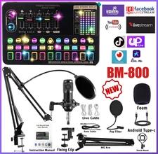 Complete Home Studio Recording Kit Mixer Condenser Microphone fit Music Podcast