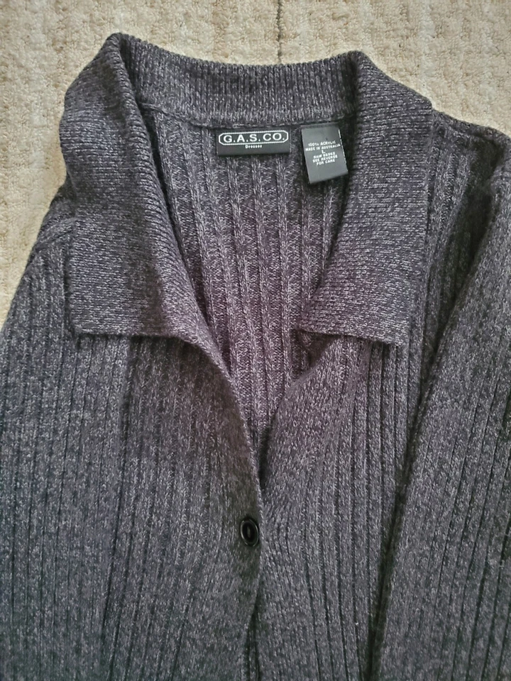 G.A.S. CO 2 PIECE SWEATER DRESS DARK GREY SIZE LARGE L - Image 3 of 4