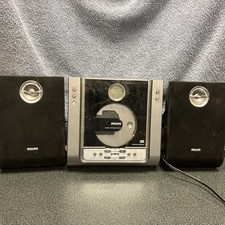 PHILIPS MC235B/37 Micro Home System w/Speakers For Parts Or Repair Power On