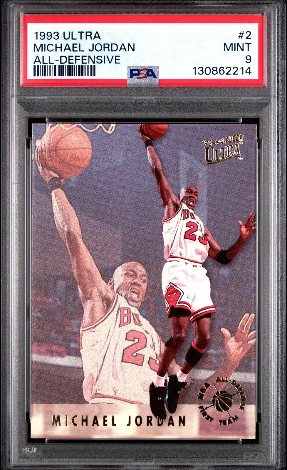 1993 Ultra All-Defensive #2 Michael Jordan All-Defensive PSA 9