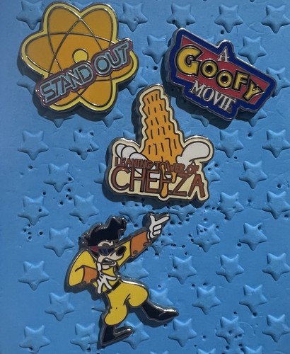 Disney Pin A Goofy Movie Powerline Leaning Tower of Cheeza Stand Out 4 Pin Set