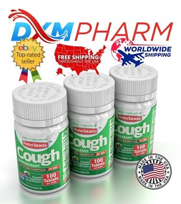 3 PACK 30mg Dextromethorphan 100 Doses Long Lasting Suppressant