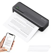 A41 Bluetooth Thermal Printer, Portable Inkless Printer for Travel Supports 8...
