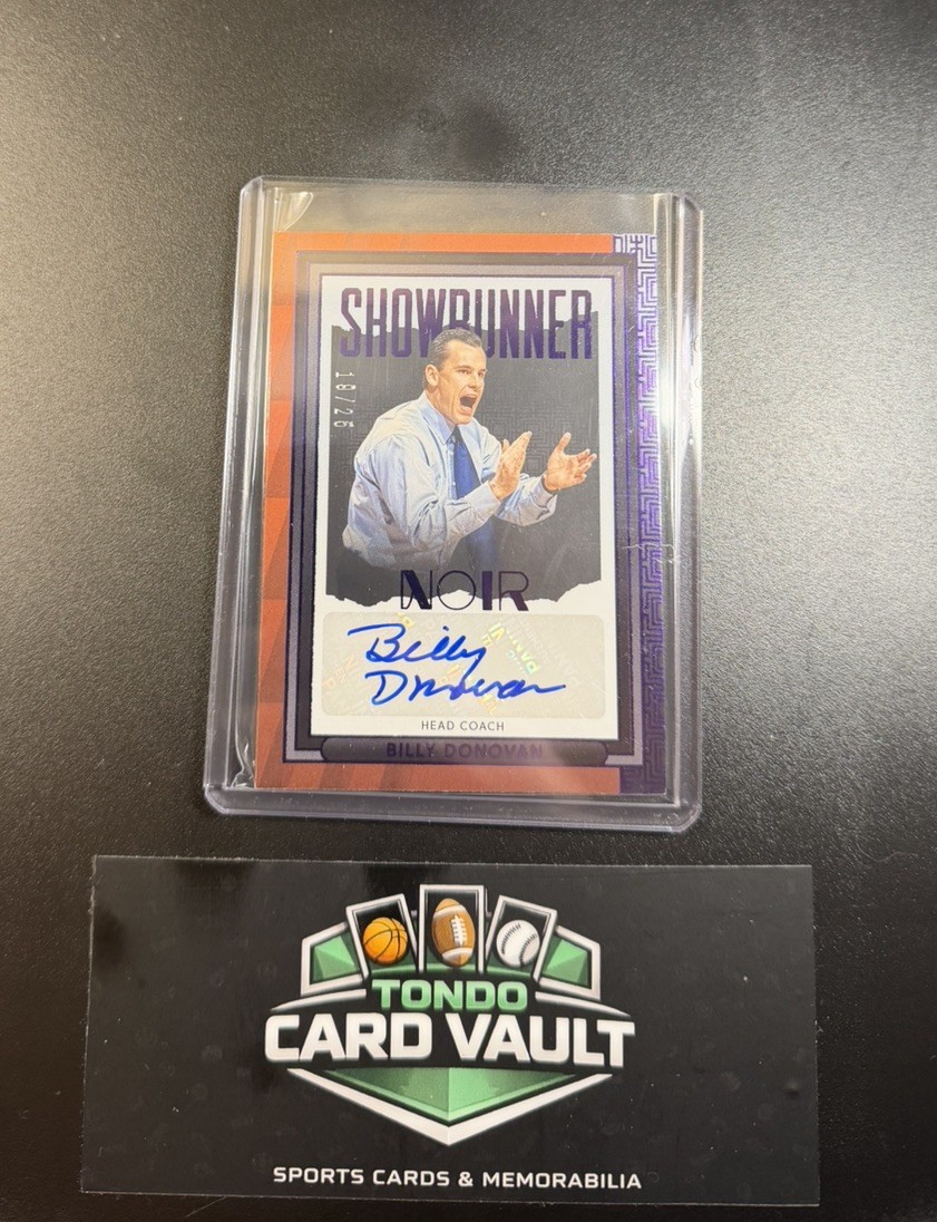 BILLY DONOVAN 2025-26 PANINI NOIR SHOWRUNNER SIGNATURES PURPLE AUTO /25 