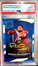 2017 Donruss - Rated Rookie Patrick Mahomes II #327 - AUTO - PSA 9 - AUTO 10