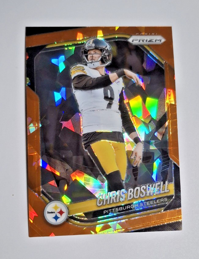 Chris Boswell - 2025 Panini Prizm Orange Cracked Ice #174 Pittsburgh Steelers