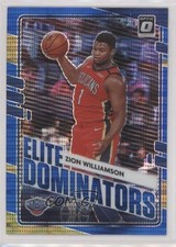 2020 Panini Donruss Optic Elite Dominators Blue Pulsar Prizm Zion Williamson 1u6