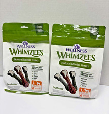 2X WHIMZEES by Wellness Brushzees Natural Grain Free Dental Chews for Dogs