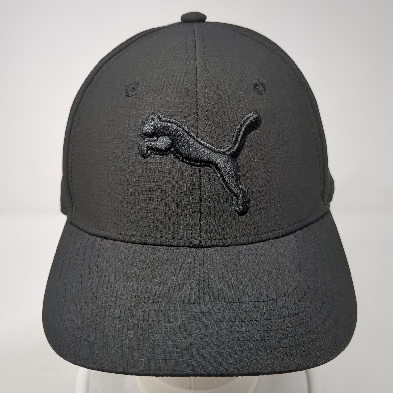 PUMA Logo Fitted Baseball Cap Solid Black One Siz… - image 2