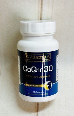 NEW SEALED Rx Vitamins CoQ10 30 Capsules Supplement for Dogs & Cats Exp 10/2028
