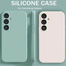 Soft Liquid Silicone Case For Samsung S23 S24 S25 S26 Ultra Plus FE Camera Lens