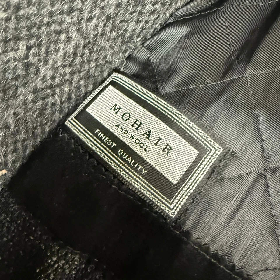 Abrigo de Lana Mohair Vintage Glenn Cuadros Saks Quinta Avenida Hecho en Italia talla 42 Foto 3 de 4