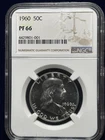 1960 Proof Franklin Half Dollar NGC Graded White Coin Spot PF66