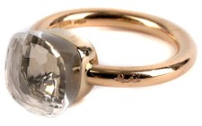 Pomellato Nudo Ring 750 Gold with Large Topaz/Topaz RG 52 in Case