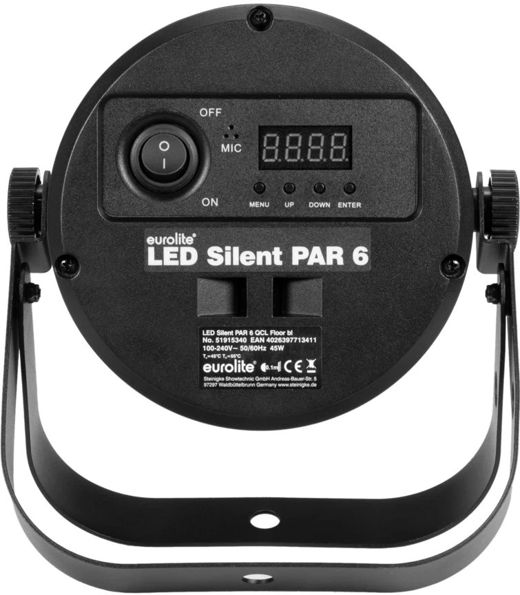 Eurolite LED Silent Par 6 QCL Floor sw Uplighting Licht Spot RGB WW Schwarz