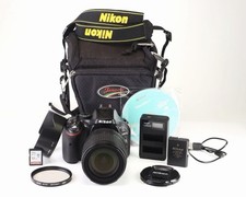 Nikon D5200 Digital SLR Camera 24.1MP 18-55mm Black with Sigma Lens