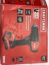 CRAFTSMAN V20 Cordless 1/2-in Drill/Driver CMCD700C1. READ DESCRIPTION