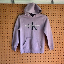 Calvin Klein Jeans Monologo Pullover Hoodie Lavender Aura Kids Size 12