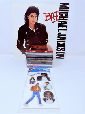 Michael Jackson / Jackson 5 CD Album Lot! Puffy Stickers, Bad