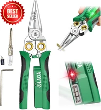 8 in 1 Wire Stripper Cutter Crimper Pliers Voltage Tester Tool Electrician