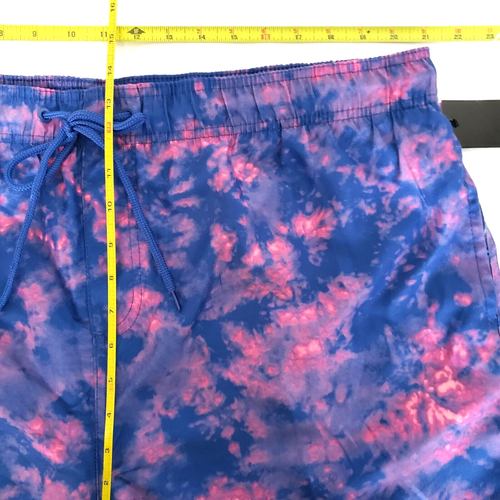 NEW! Burnside Men's SIZE 2XL Board Shorts Swim Trunks Blue Pink Tie Dye Splatter - Picture 7 of 11