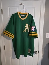 Authentic Mitchell & Ness 1976 Oakland Athletics Rollie Fingers Jersey Sz 4XL 