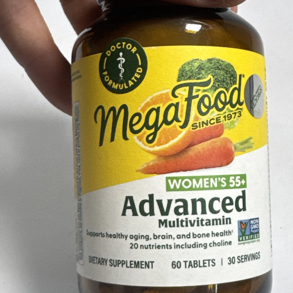 MegaFood Mujer 55+ Multivitamínico Avanzado 60 Tabs 04/2027 Sellado Foto 2 de 4