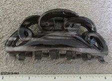 CLOSEOUT 3+3+3 NEW COLOR WOOD GRAIN PRINT PLASTIC HAIR CLIP FLAT COMB/ 3 1/2"