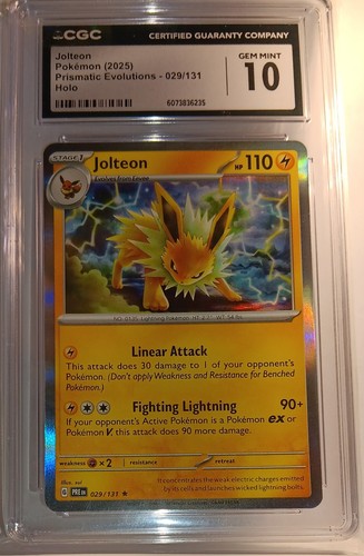 Jolteon graded CGC 10 for sale on eBay