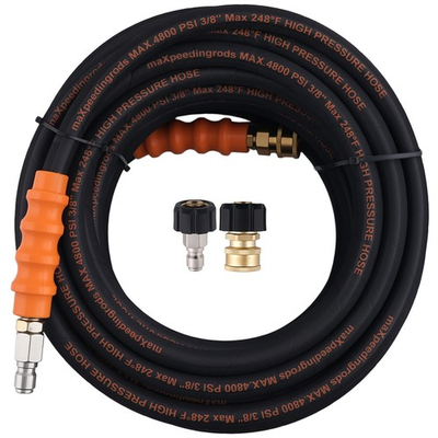 #ad 75FT 3 8in Pressure Washer Hose 4800PSI Steel Wire Braid w Swivel Quick Connect $133.29