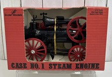 VTG 1/16 Case No 1 Steam Engine W/ Chrome Boiler Plate Die Cast In Box USA Made