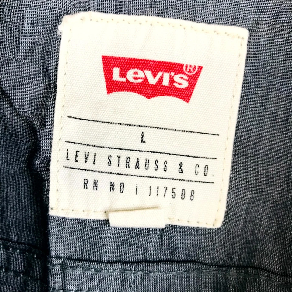 Levi’s Chemise Homme L Gris Coton Manches Courtes Boutonnée Décontractée - Photo 2/4