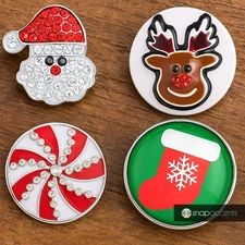 Christmas Snap Jewelry Ginger Charm 18MM Holiday Interchangeable Snap Button