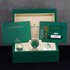 Rolex Oyster Perpetual 41 Green Index Dial on Oyster 124300 Complete 2025 3