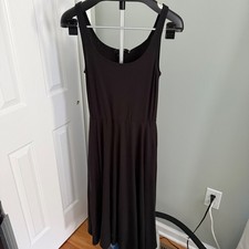 Quince Tencel Lyocell Maxi Dress NWT Black Sleeveless  Minimalist Size M