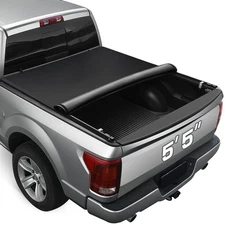  Soft Roll-up Truck Bed Tonneau Cover Compatible with 2015-2025 Ford F-150 F150 