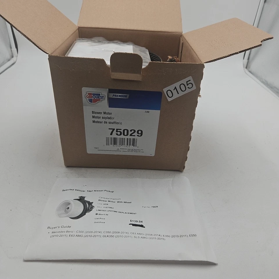 Motor soplador de climatización Four Seasons 75029 para modelos seleccionados de Mercedes-Benz 08-15 Foto 2 de 4