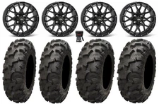 ITP Hurricane 14" Wheels Black 27" Blackwater Tires Yamaha Viking Wolverine