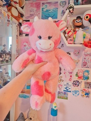 Build A Bear rosa Erdbeere Kuh Plüsch Duft Kuscheltier BAB Kawaii Plushie