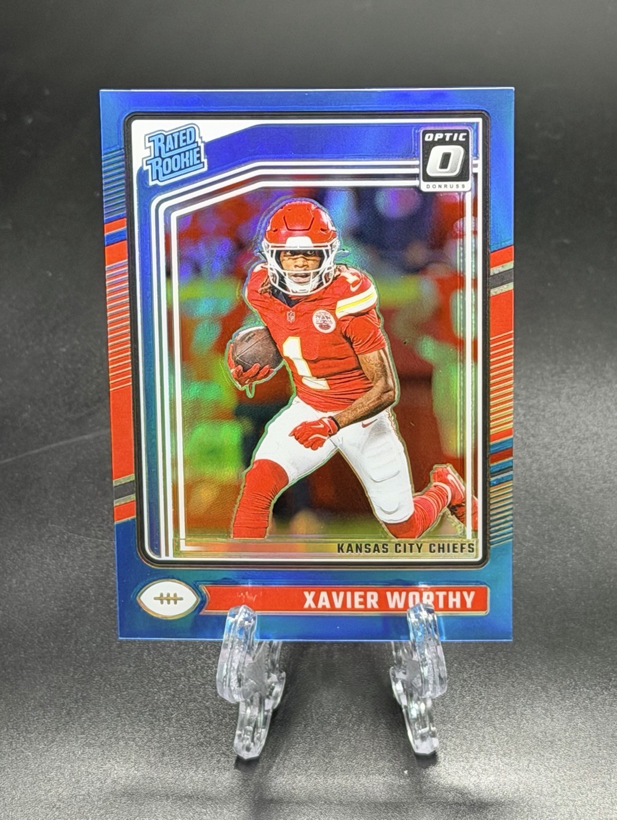 2024 Panini Donruss Optic - Rated Rookie Xavier Worthy #300 Aqua Prizm /299 RC