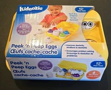 Kidoozie Peek n Peep Eggs Matching Toy with Sounds and Shapes for Kids