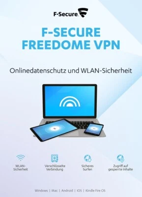 F-Secure FREEDOME VPN 2026 3 dispositivos |PC, Mac, Android, iOS| 1 año de licencia DE UE